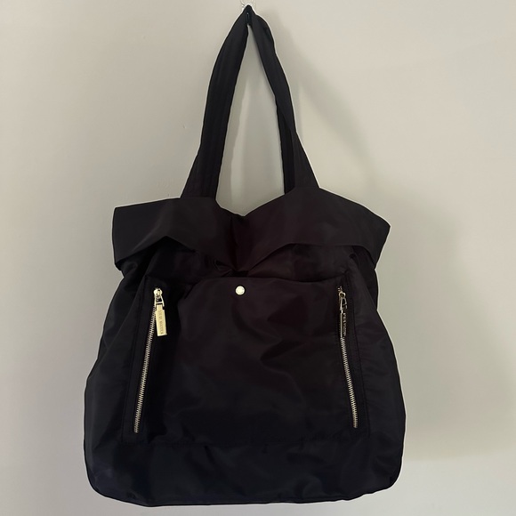 Steve Madden Oversized Black Nylon Commuter Tote - Picture 10 of 10
